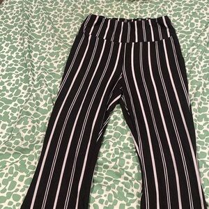 Striped flare legging